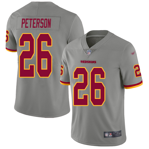 Washington Redskins Limited Gray Youth Adrian Peterson Jersey NFL Football #26 Inverted Legend->youth nfl jersey->Youth Jersey